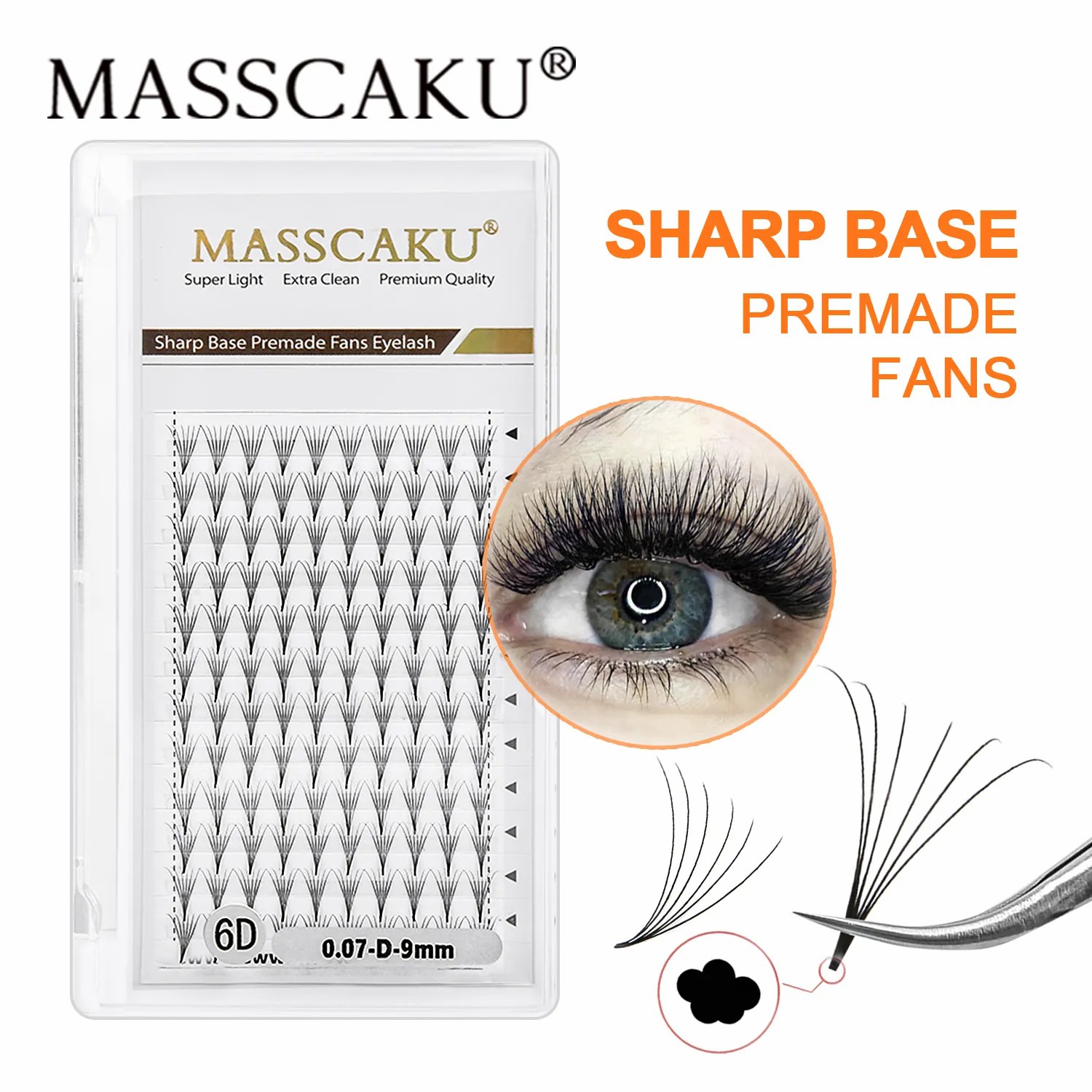 Individual Lash Tray - MASSCAKU قاعدة حادة 6D 8D 10D