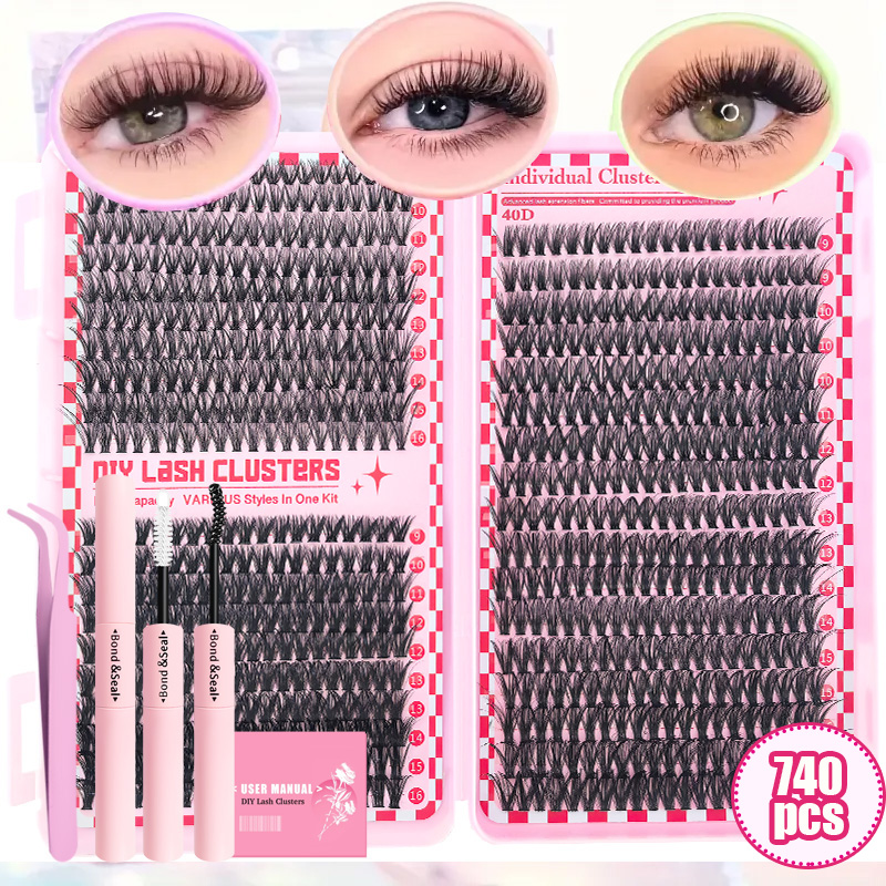 Eyelash Extension Full Set - 30D40D50D80D لتقوم بها بنفسك طقم تمديد