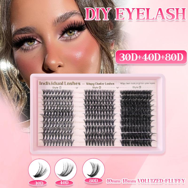 طقم تمديد الرموش DIY مع رموش ف - مراجعة Eyelash Extension Volume Lashes وسعره