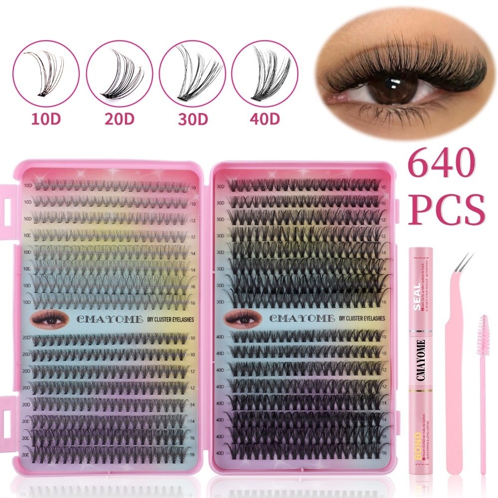 مجموعة رموش صناعية طبيعية المظ - مراجعة Eyelash Extension Volume Lashes وسعره