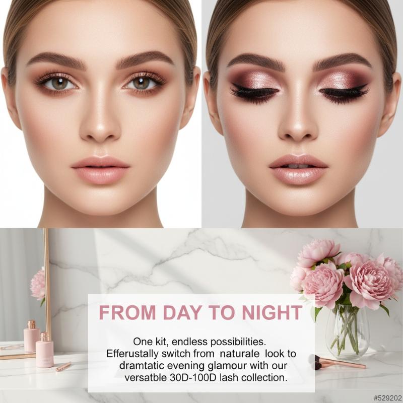 طقم رموش احترافية منحنية على ش - مراجعة Eyelash Extension Volume Lashes وسعره