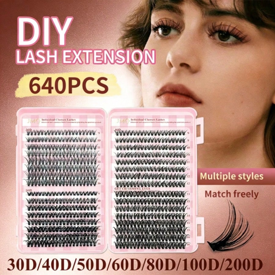 رموش صناعية مدببة ومجزأة للترك - مراجعة Eyelash Extension Volume Lashes وسعره
