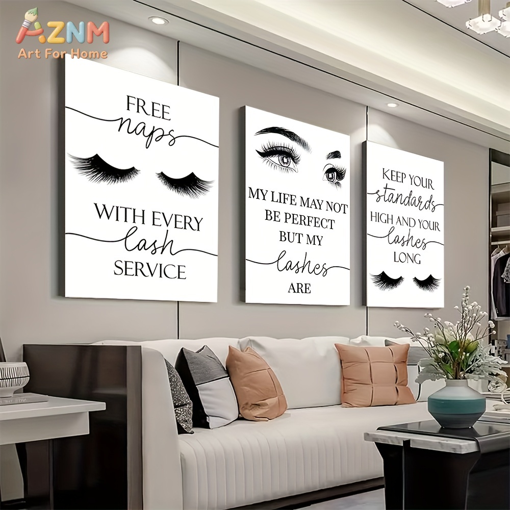 3 قطع من مطبوعات فنية جميلة غي - مراجعة Eyelash Extension Quotes وسعره
