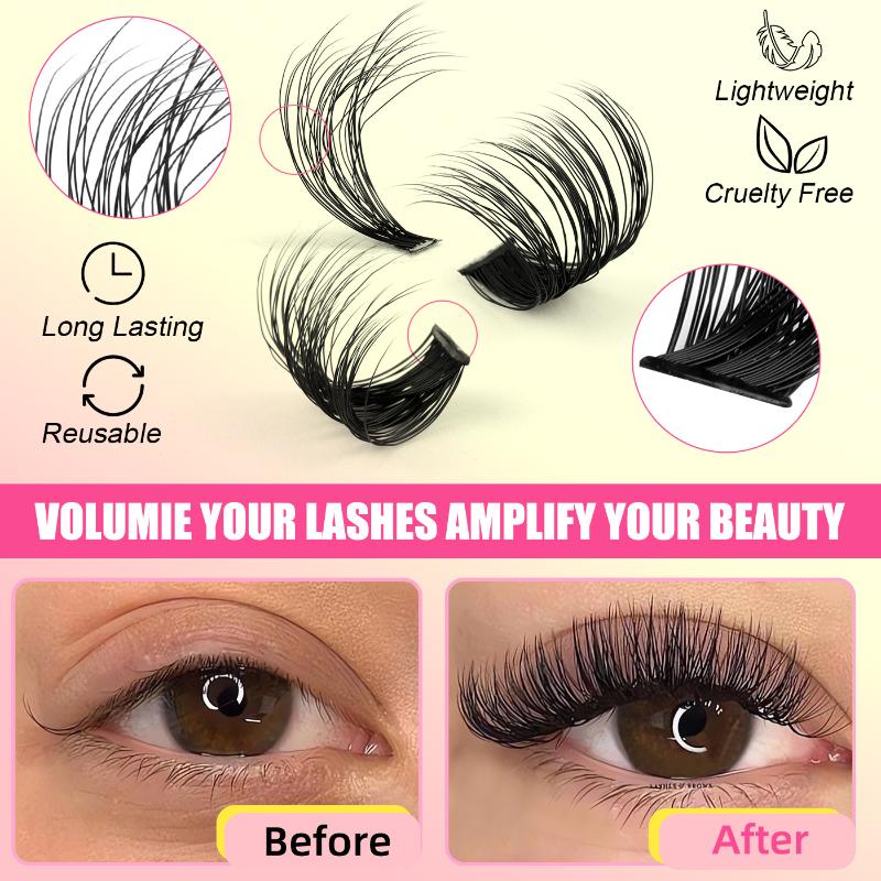 طقم رموش عنقودية، رموش فردية،  - مراجعة Faux Mink Lash وسعره