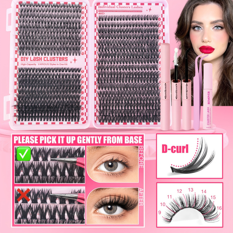 طقم تمديد الرموش 740/200pcsClu - مراجعة Lash Extension Tweezers وسعره